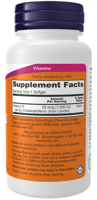 Vitamin D3 1000 IU Softgels