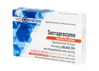 Serrapeptase/Serraprozyme 30 enteric coated caps Theranera