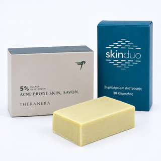Acne Soap + Probiotic Supplement Combo
